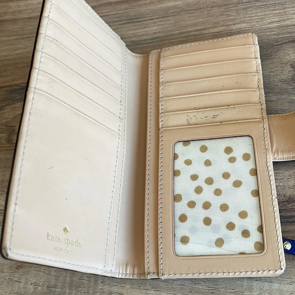 Pre-owned Kate Spade Blue Leather Wallet